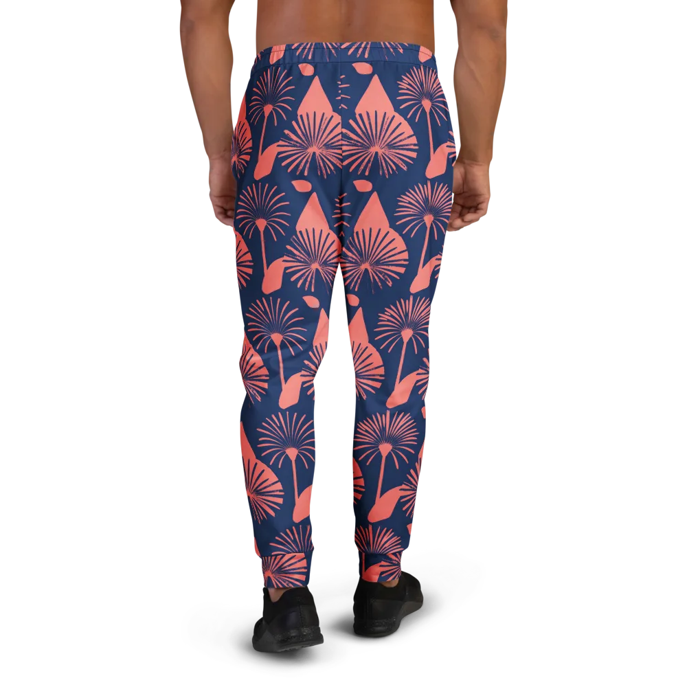 Salmon Starburst on Men's Joggers — Back