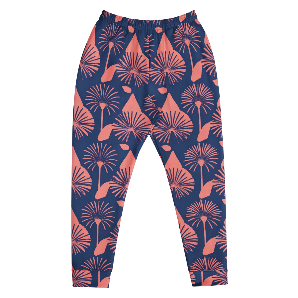 Salmon Starburst on Men's Joggers — Front