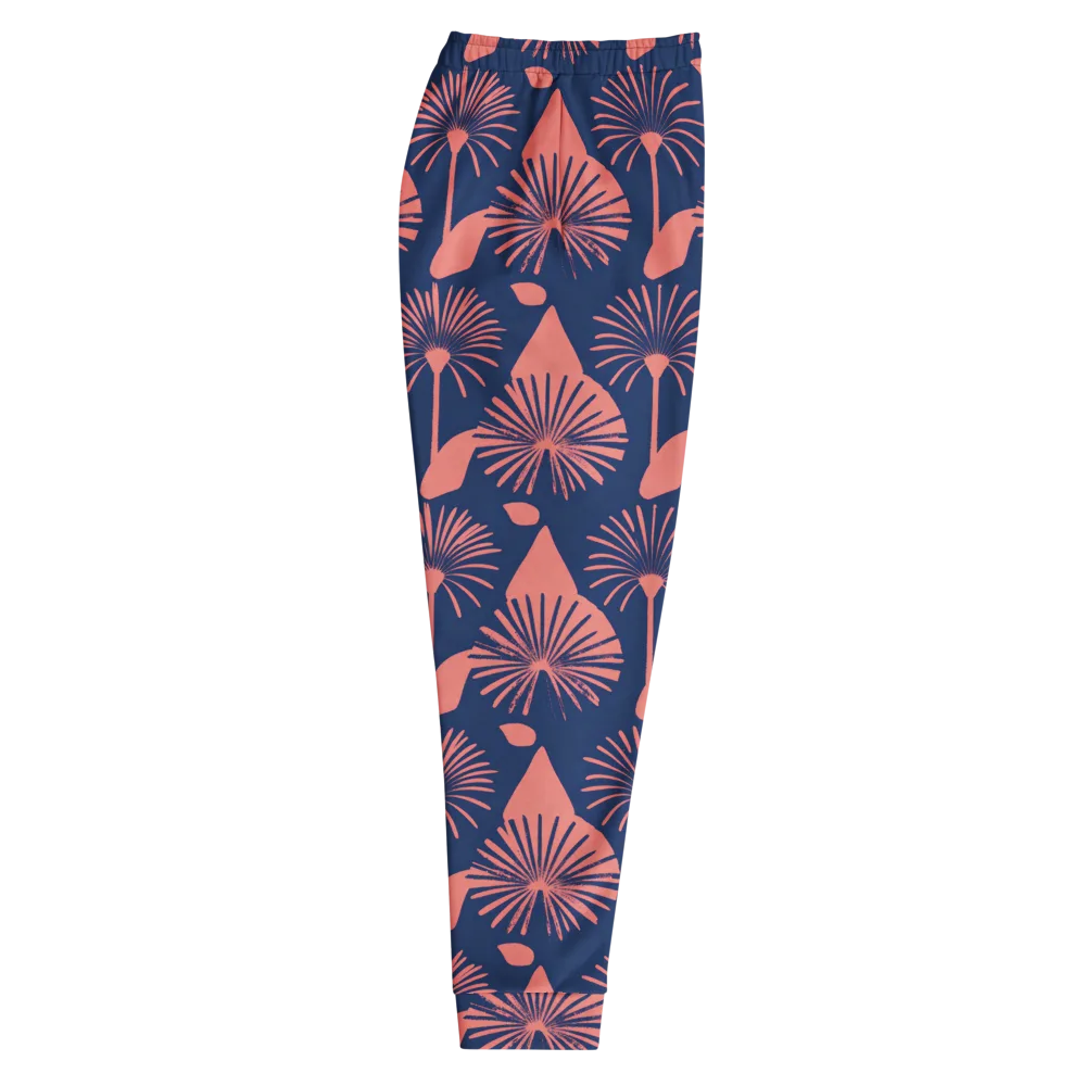 Salmon Starburst on Men's Joggers — Right