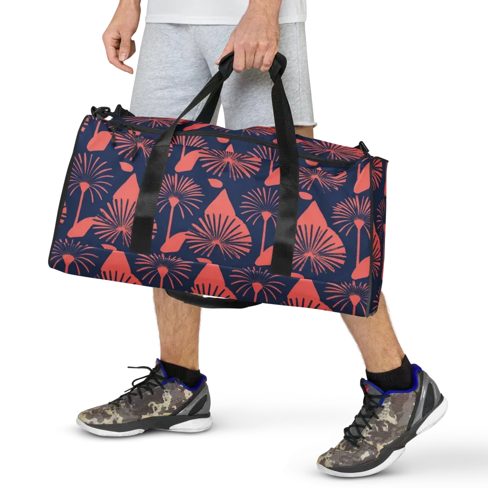 Salmon Starburst on Duffle Bag — Front