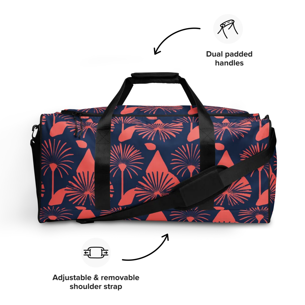 Salmon Starburst on Duffle Bag — Front