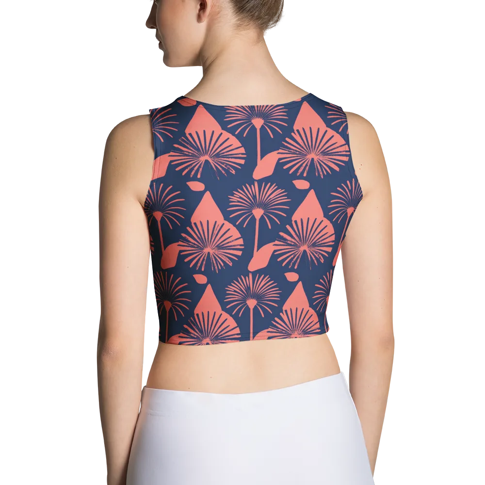 Salmon Starburst on Crop Top — Back