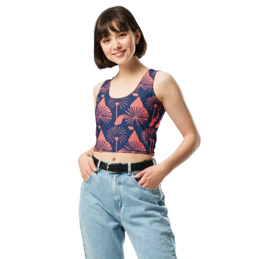 Salmon Starburst on a Crop Top
