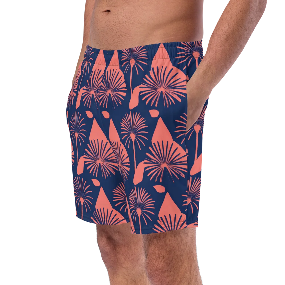 Salmon Starburst on Swim Trunks — Left Front
