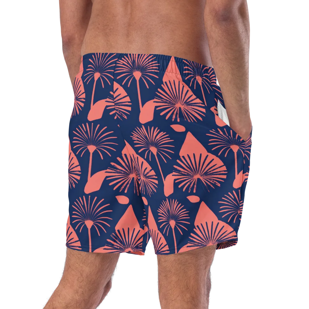 Salmon Starburst on Swim Trunks — Right Back