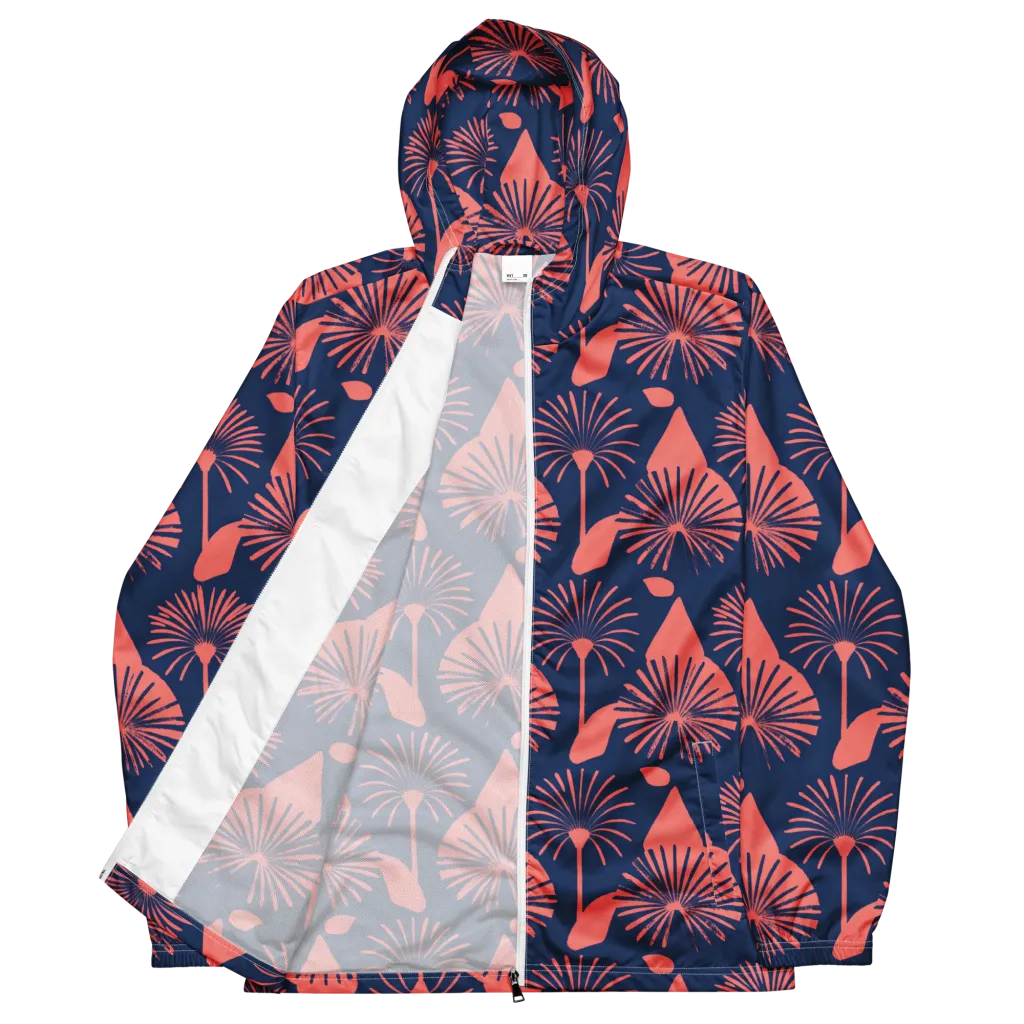 Salmon Starburst on Men's Windbreaker — Front