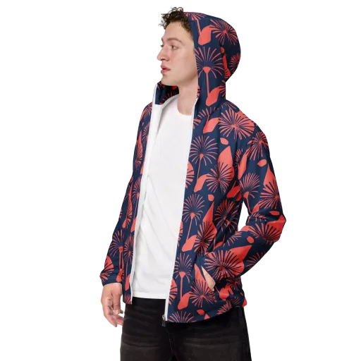 Salmon Starburst on a Men's Windbreaker