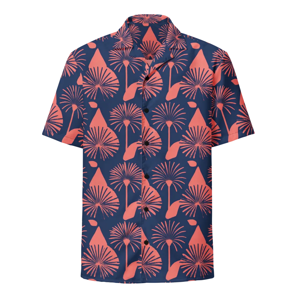 Salmon Starburst on Button Shirt — Front