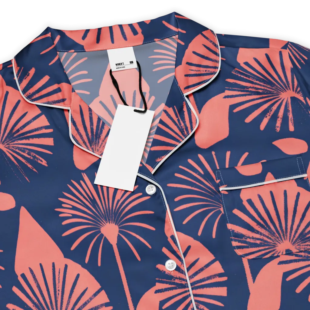 Salmon Starburst on Women's Short Sleeve Pajama Top — Product details