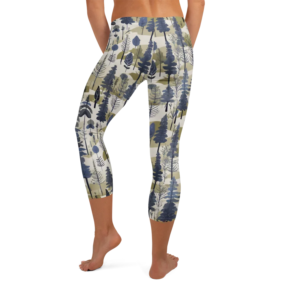 Whispering Canopy on Capri Leggings — Back
