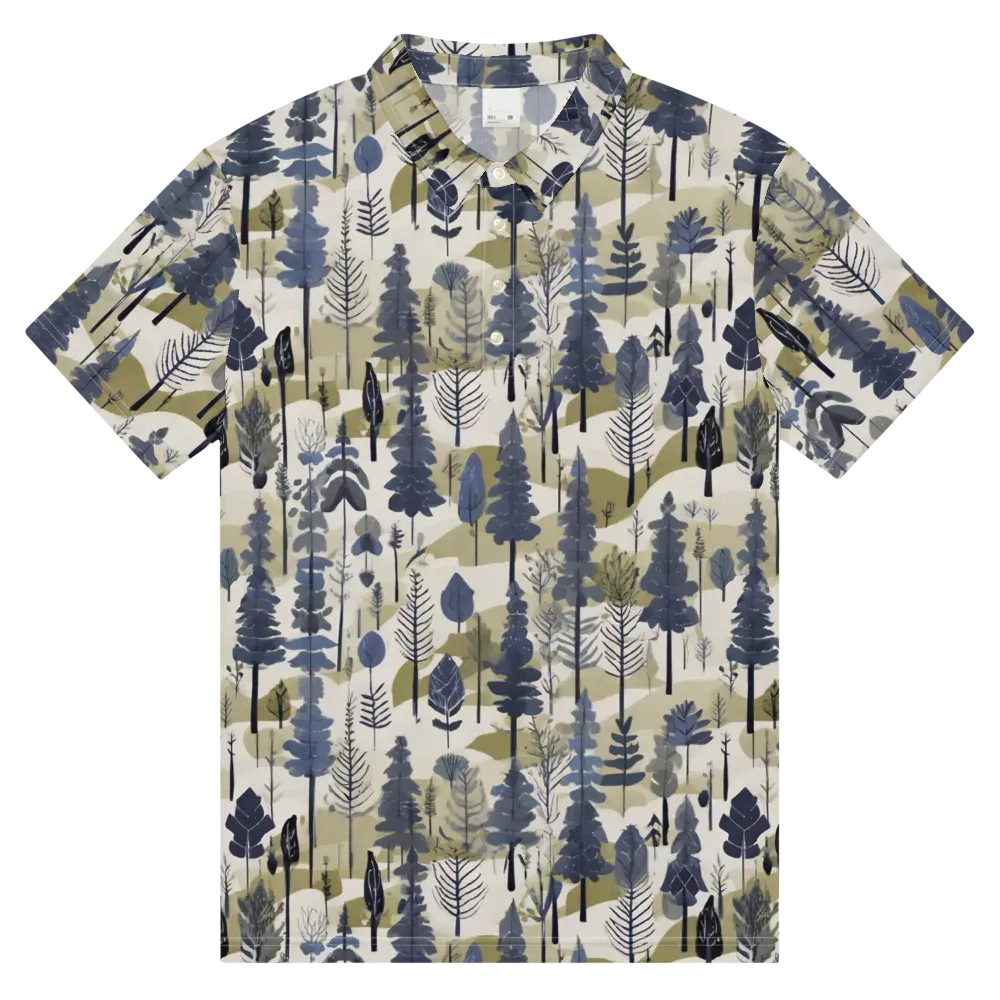 Whispering Canopy on Men's Slim Fit Polo Shirt — Front
