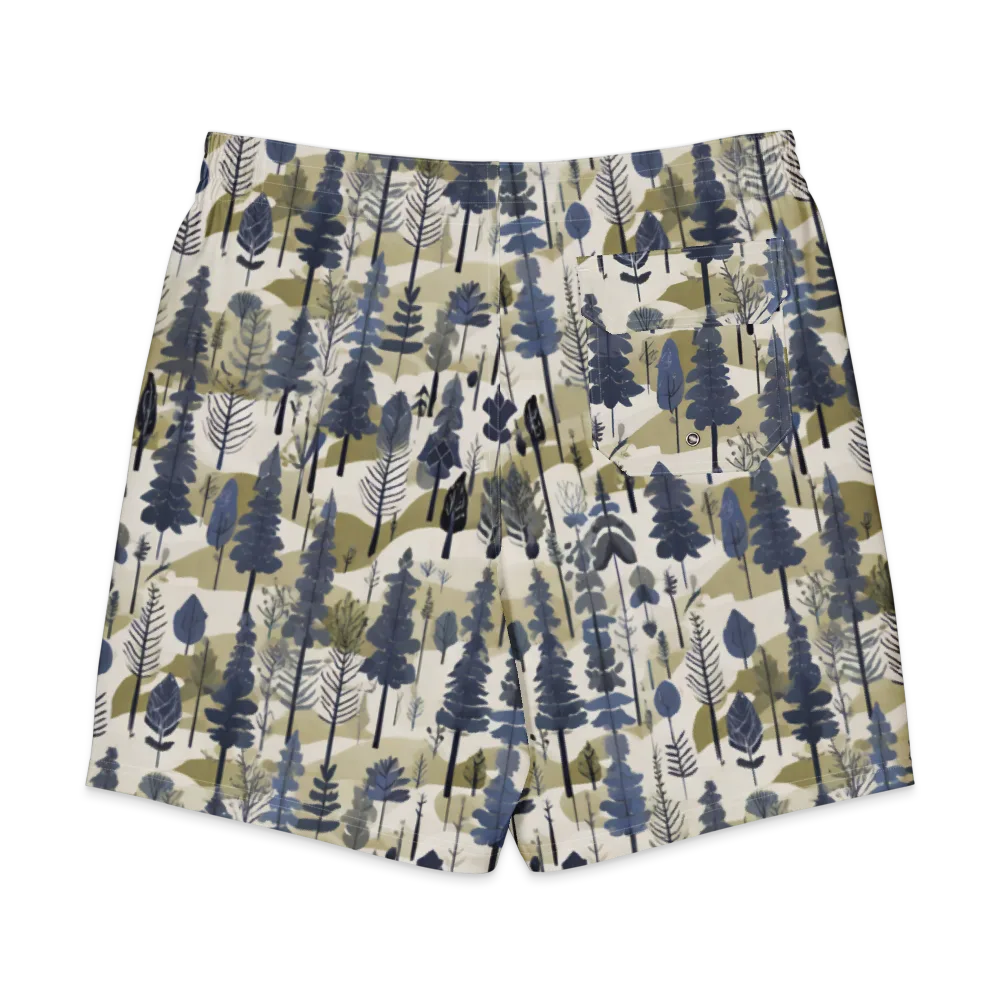 Whispering Canopy on Men's Board Shorts — Back