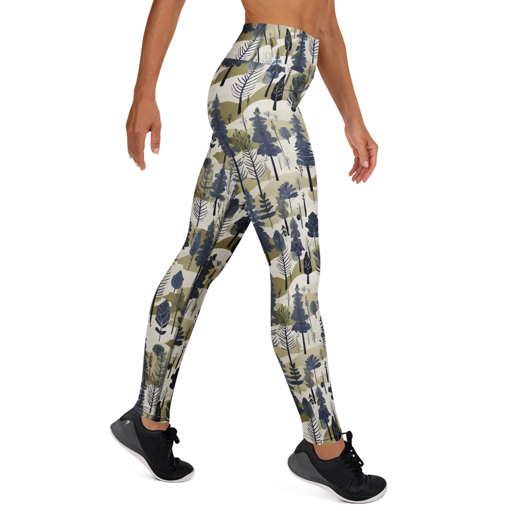 Whispering Canopy on Yoga Leggings — Right