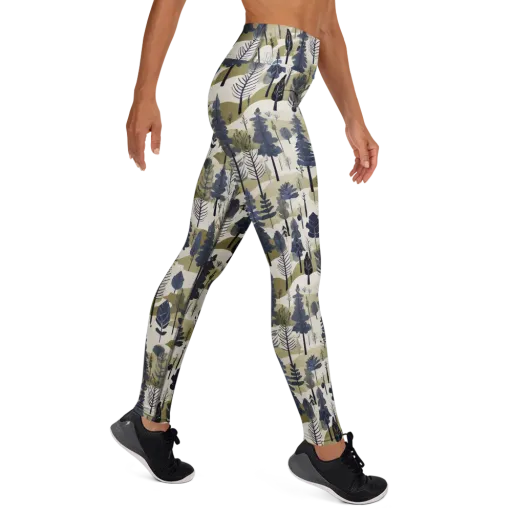 Whispering Canopy on a Yoga Leggings