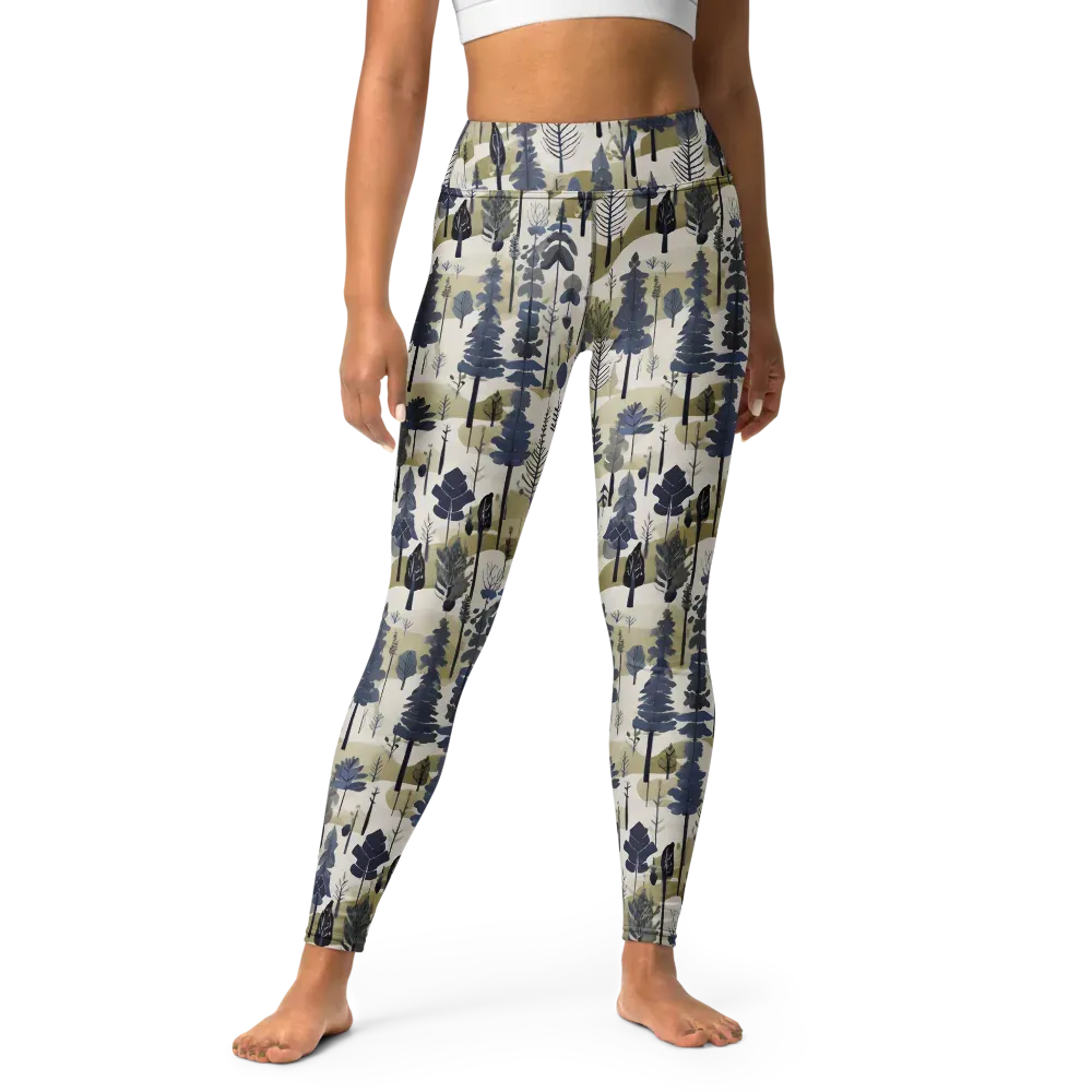 Whispering Canopy on Yoga Leggings — Front