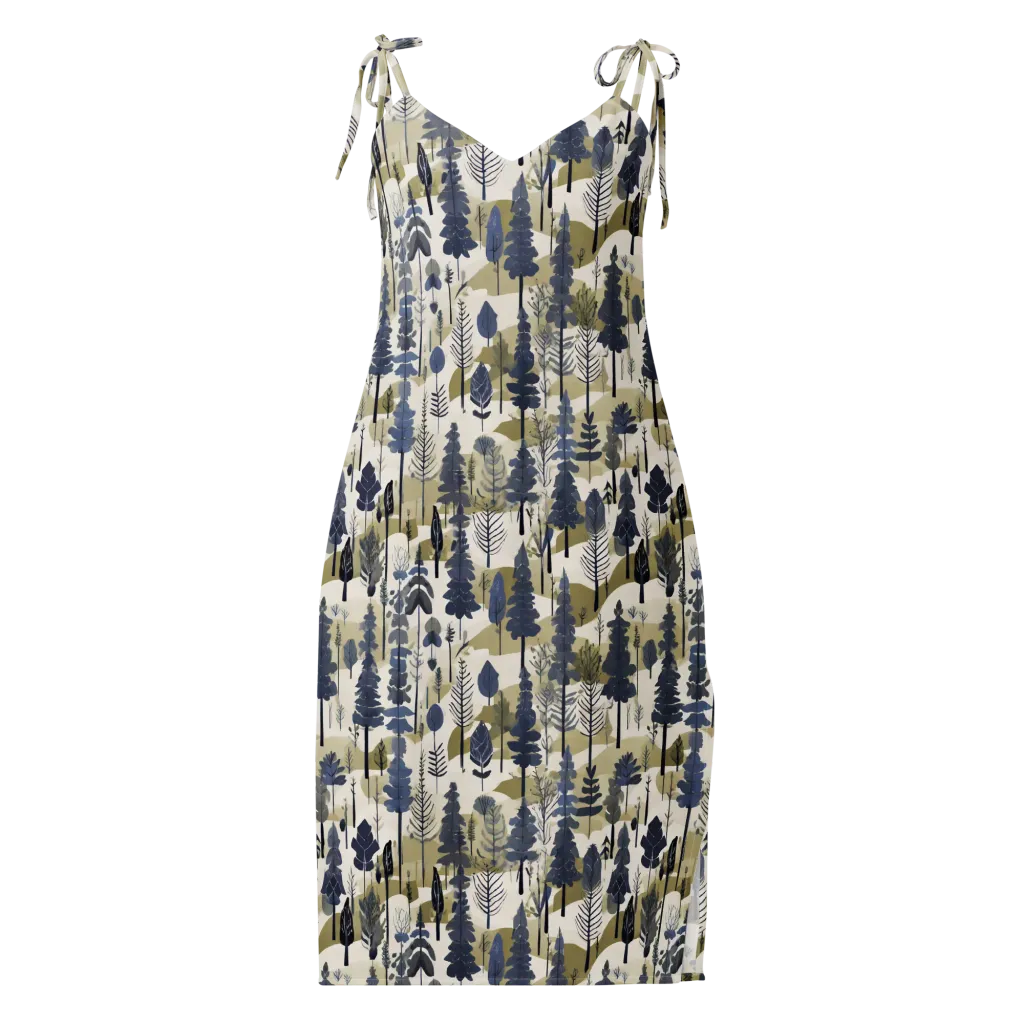 Whispering Canopy on Slip Dress — Front