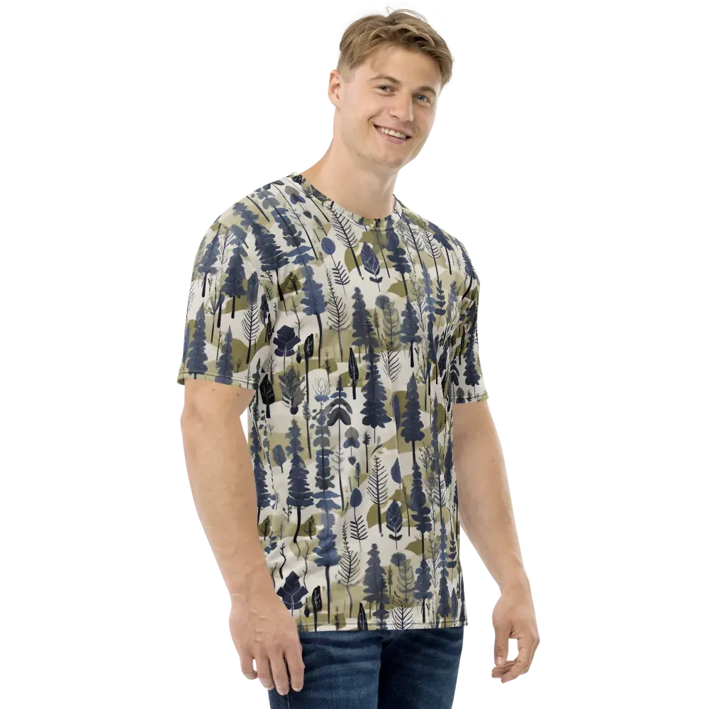Whispering Canopy on Men's Crew Neck T-Shirt — Right