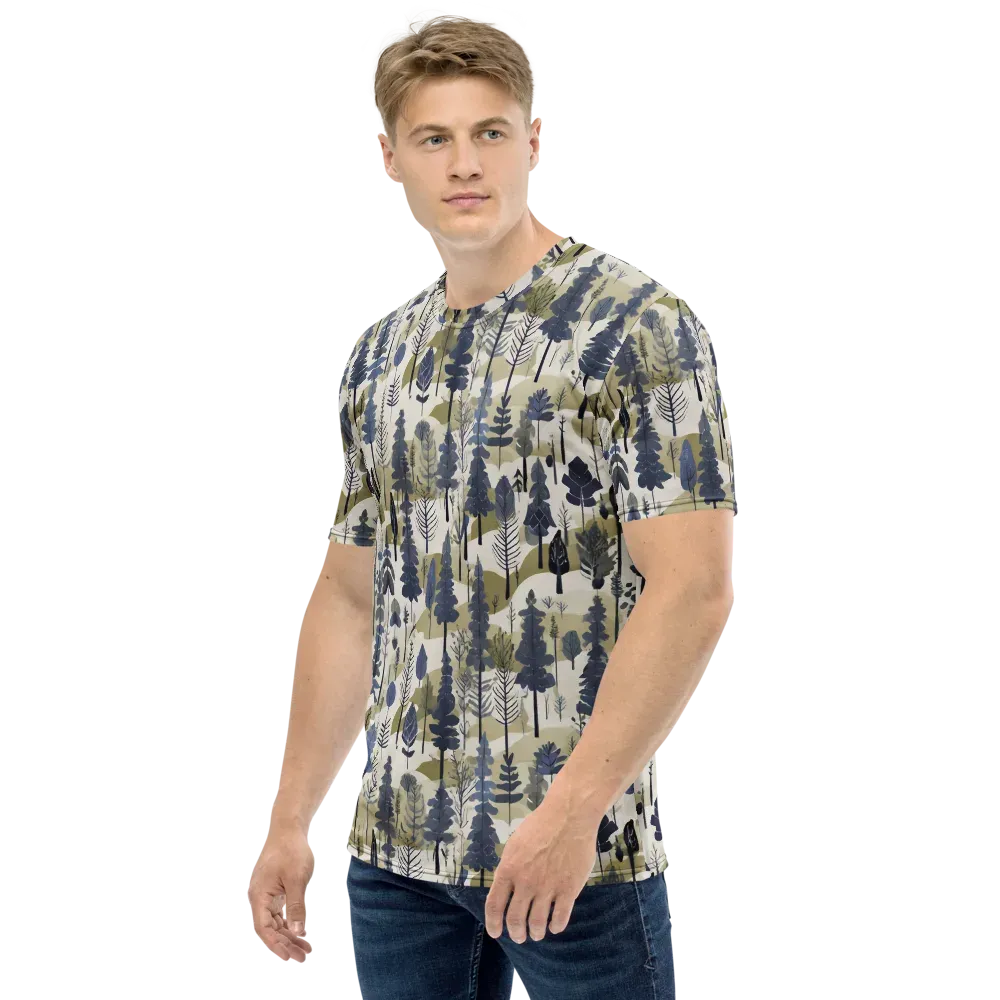 Whispering Canopy on Men's Crew Neck T-Shirt — Left