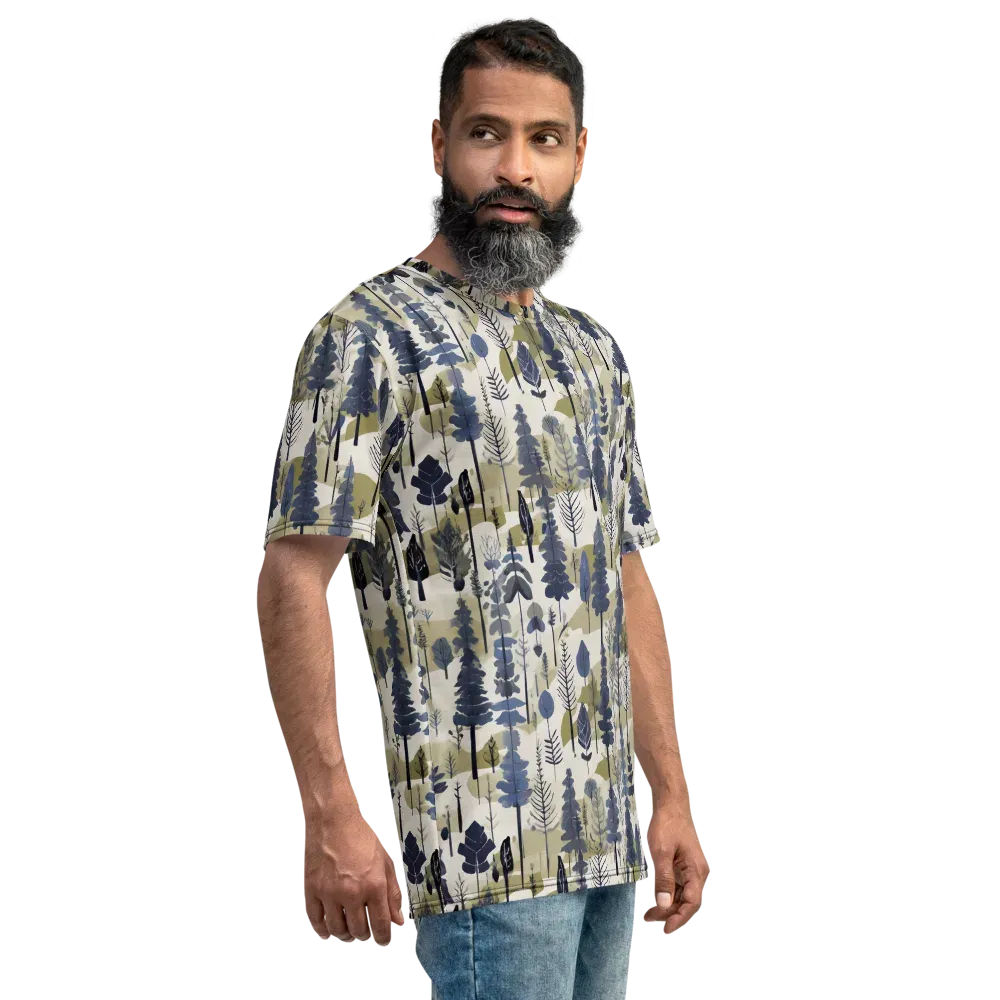 Whispering Canopy on Men's Crew Neck T-Shirt — Right