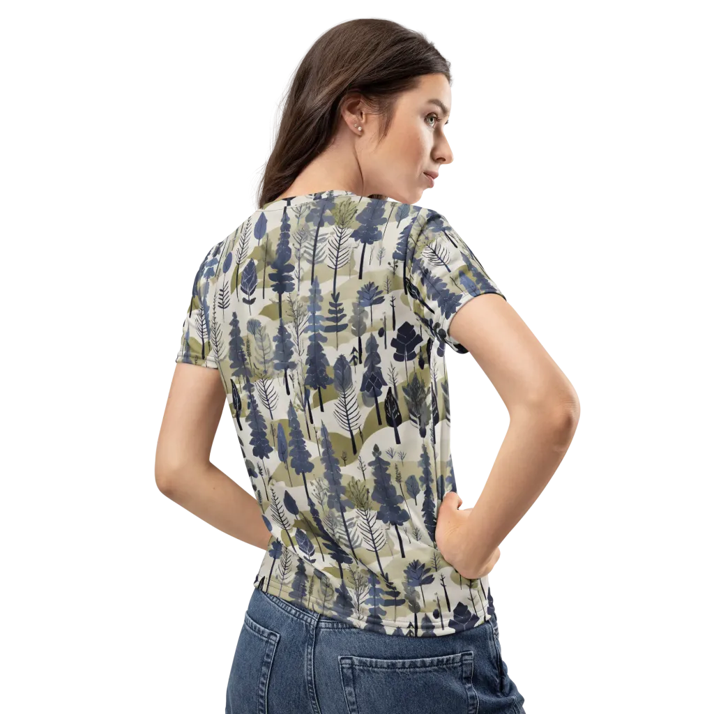 Whispering Canopy on Women's Crew Neck T-Shirt — Back