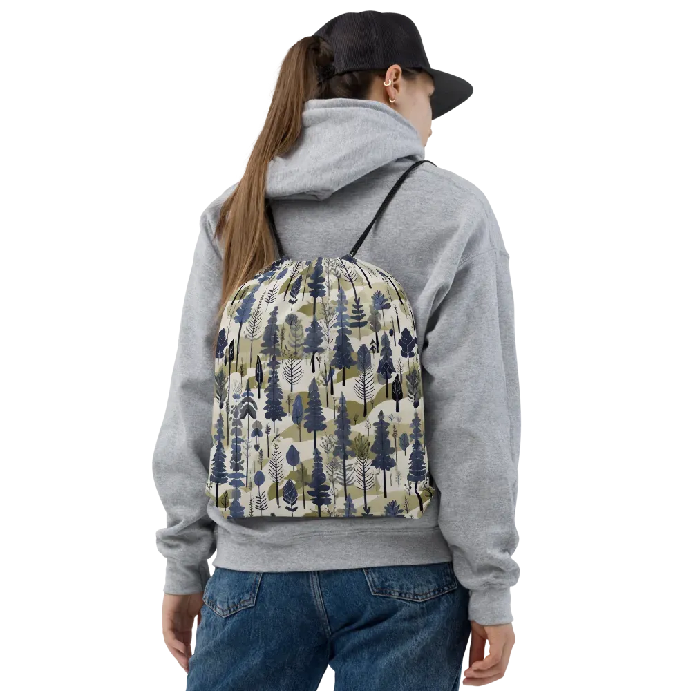 Whispering Canopy on Drawstring Bag — Front