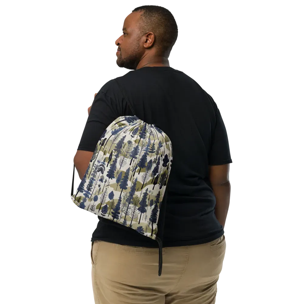 Whispering Canopy on Drawstring Bag — Front