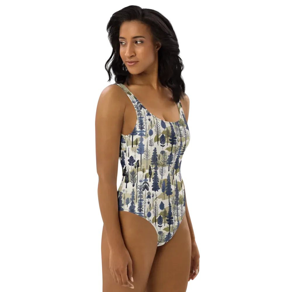 Whispering Canopy on One-Piece Swimsuit — Right