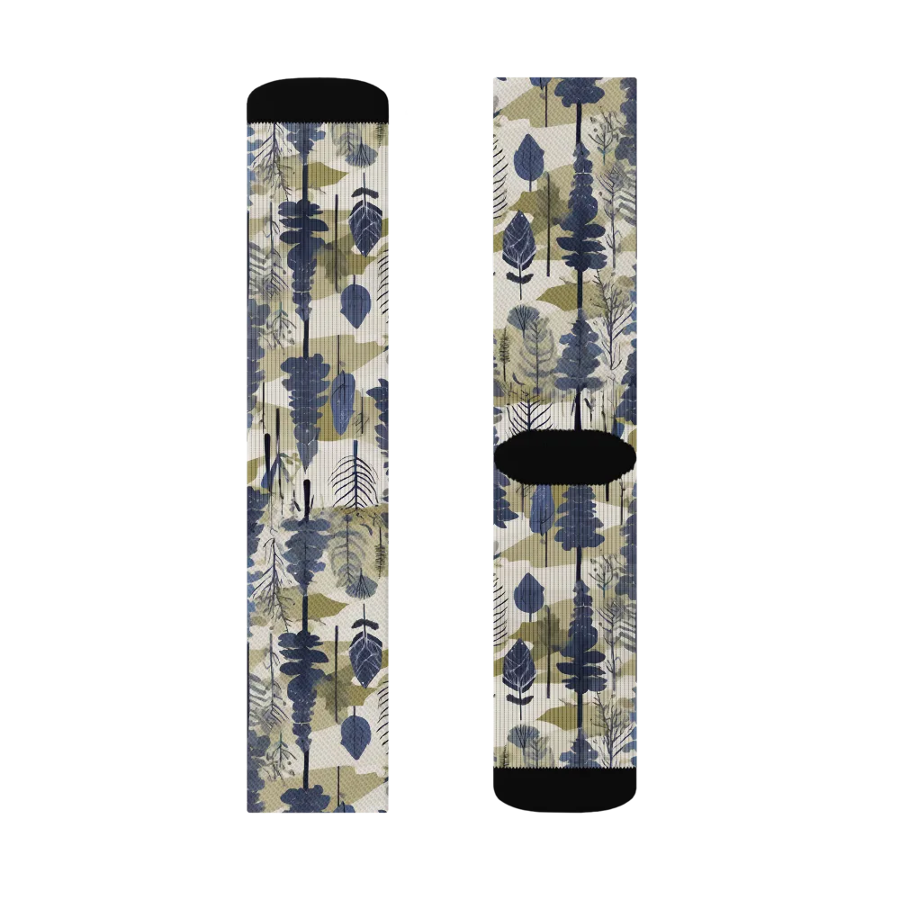 Whispering Canopy on Socks — Left Sock