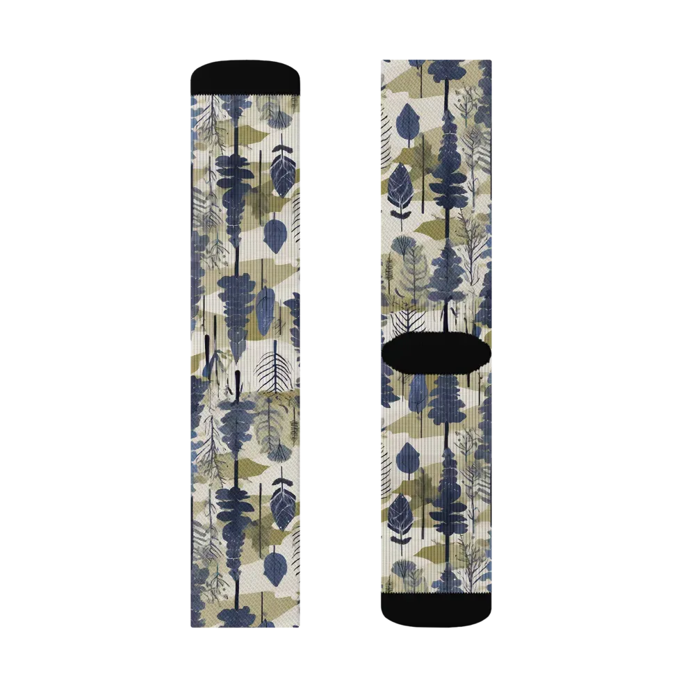 Whispering Canopy on Socks — Right Sock