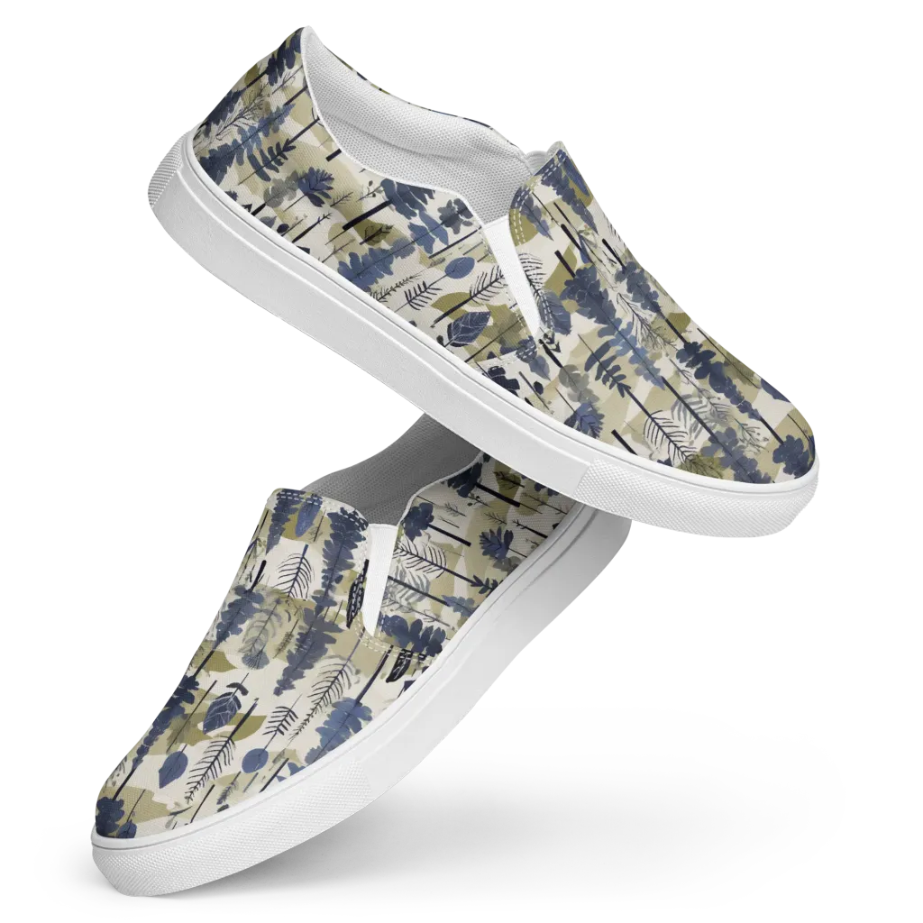 Whispering Canopy on Women's Slip-On Canvas Shoes — Front