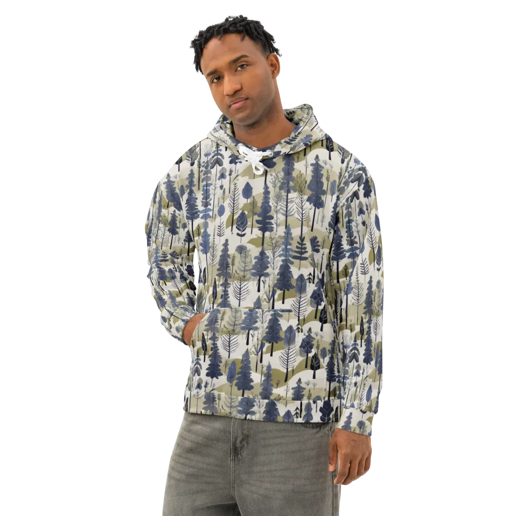 Whispering Canopy on Cotton Hoodie — Left Front