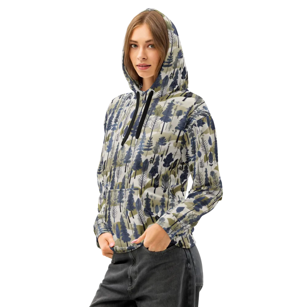Whispering Canopy on Cotton Hoodie — Left Front