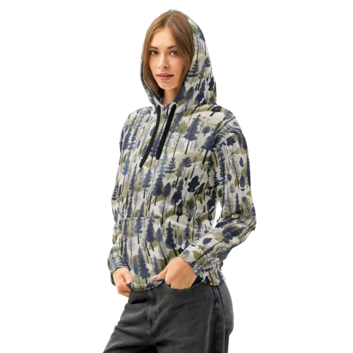 Whispering Canopy on a Cotton Hoodie
