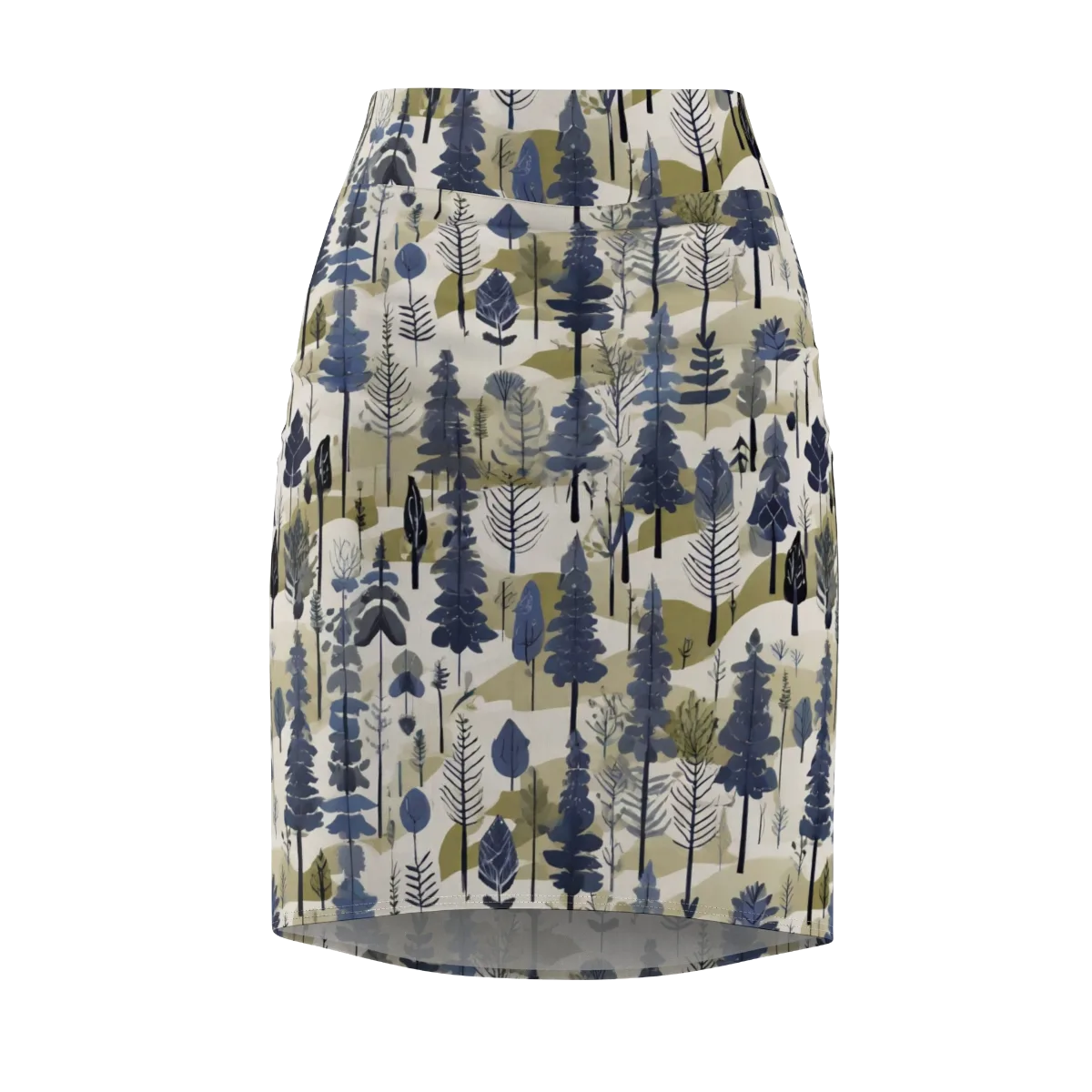 Whispering Canopy on Pencil Skirt — Front