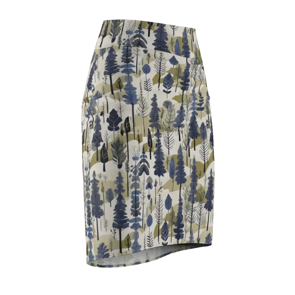 Whispering Canopy on Pencil Skirt — Front Side