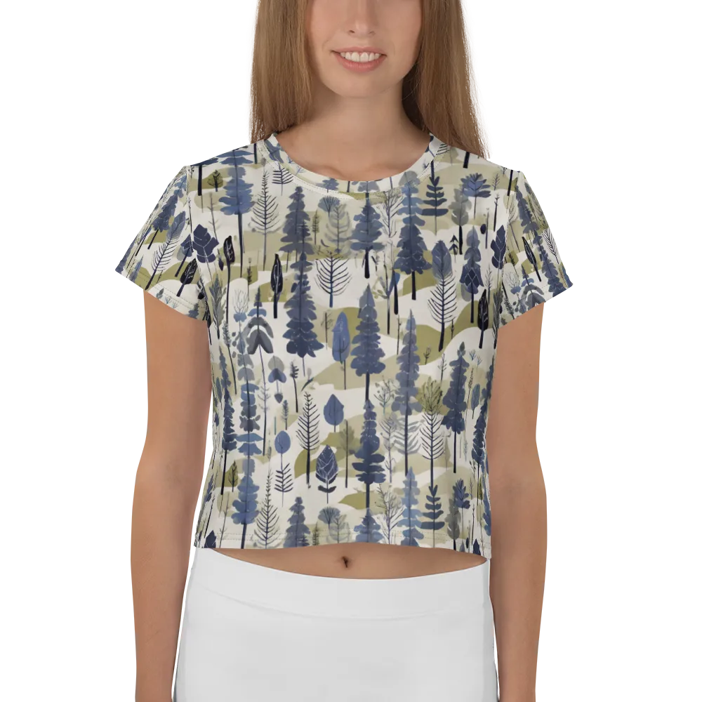 Whispering Canopy on Crop Tee — Front