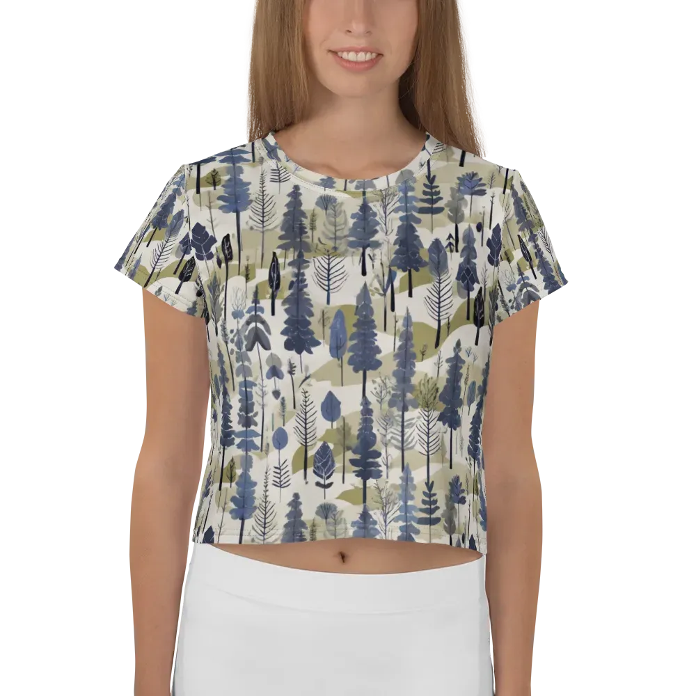 Whispering Canopy on Crop Tee — Front