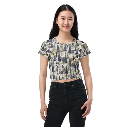 Whispering Canopy on a Crop Tee