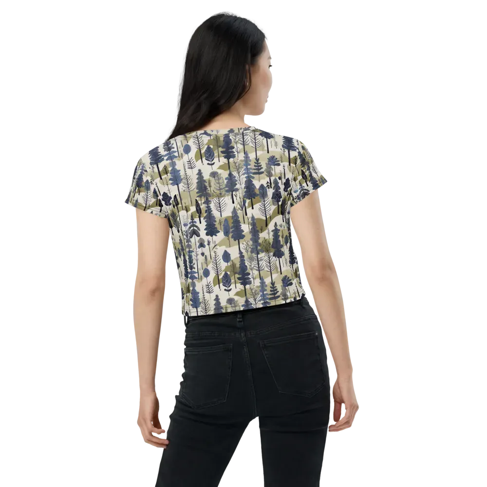 Whispering Canopy on Crop Tee — Back