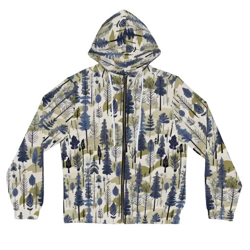 Whispering Canopy on a Women's Full-Zip Hoodie
