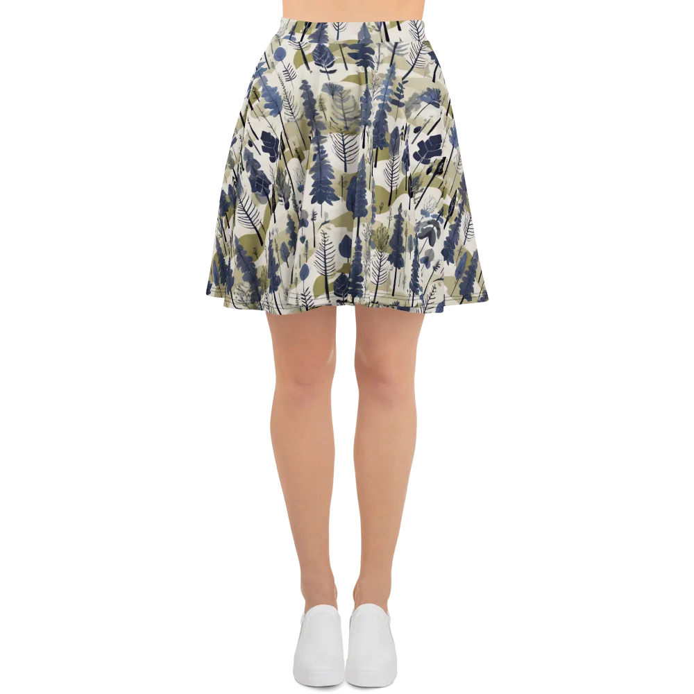 Whispering Canopy on Skater Skirt — Front