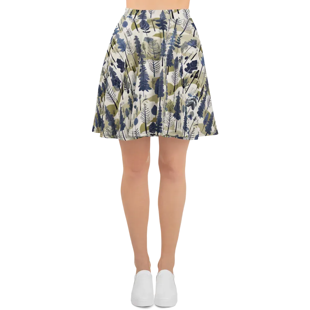 Whispering Canopy on Skater Skirt — Front