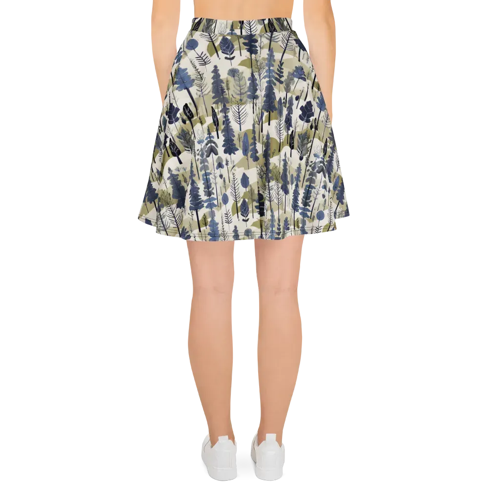 Whispering Canopy on Skater Skirt — Back