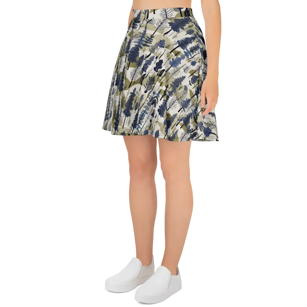 Whispering Canopy on Skater Skirt — Left