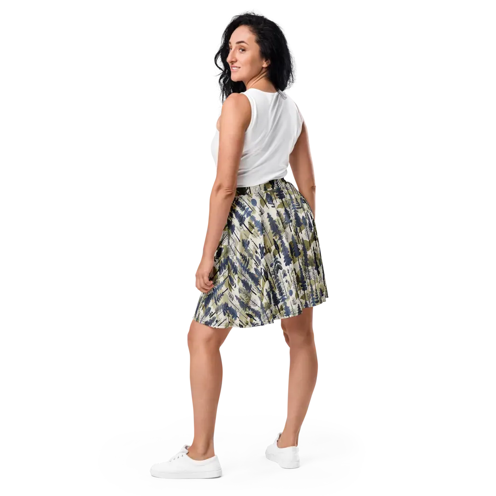Whispering Canopy on Skater Skirt — Back
