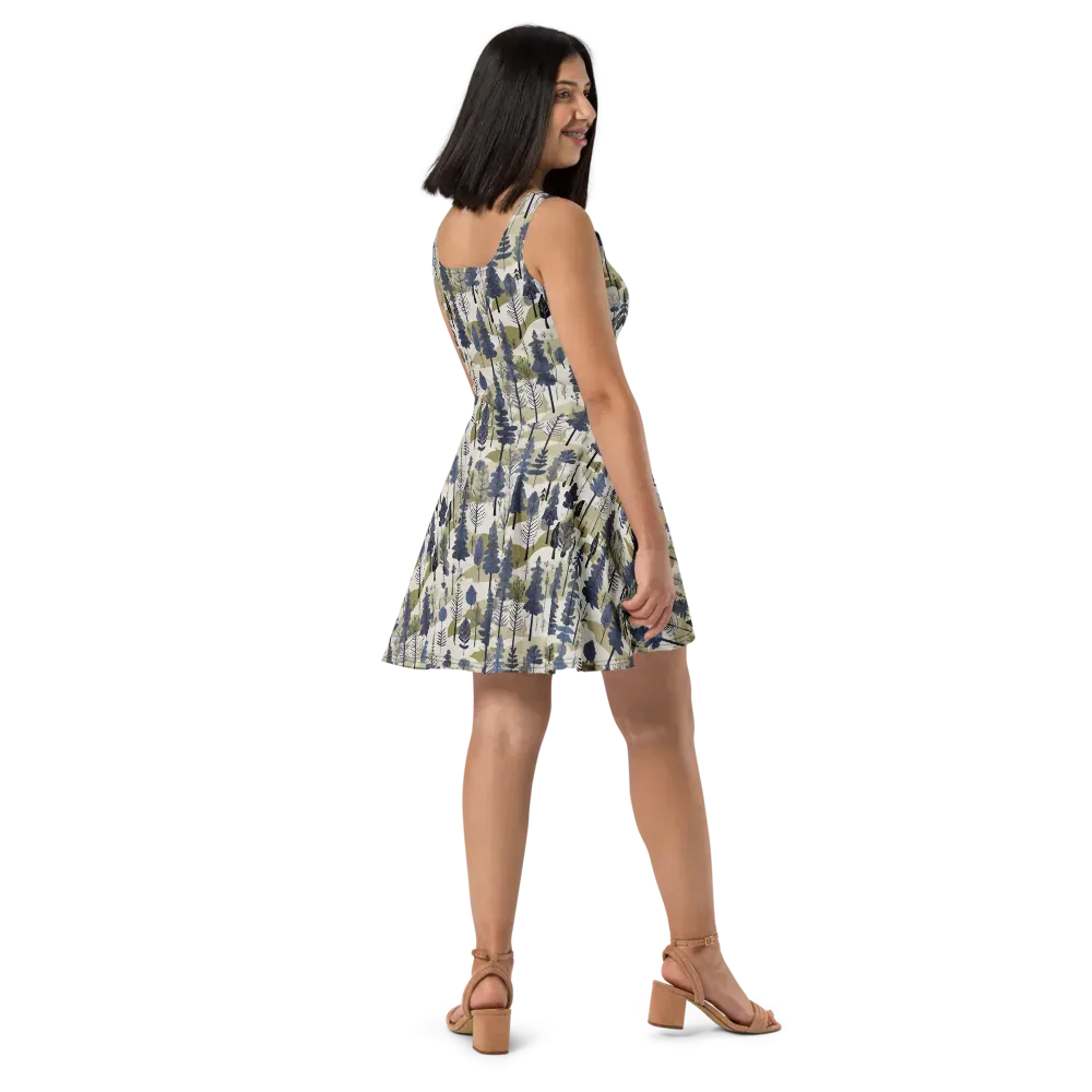 Whispering Canopy on Skater Dress — Right