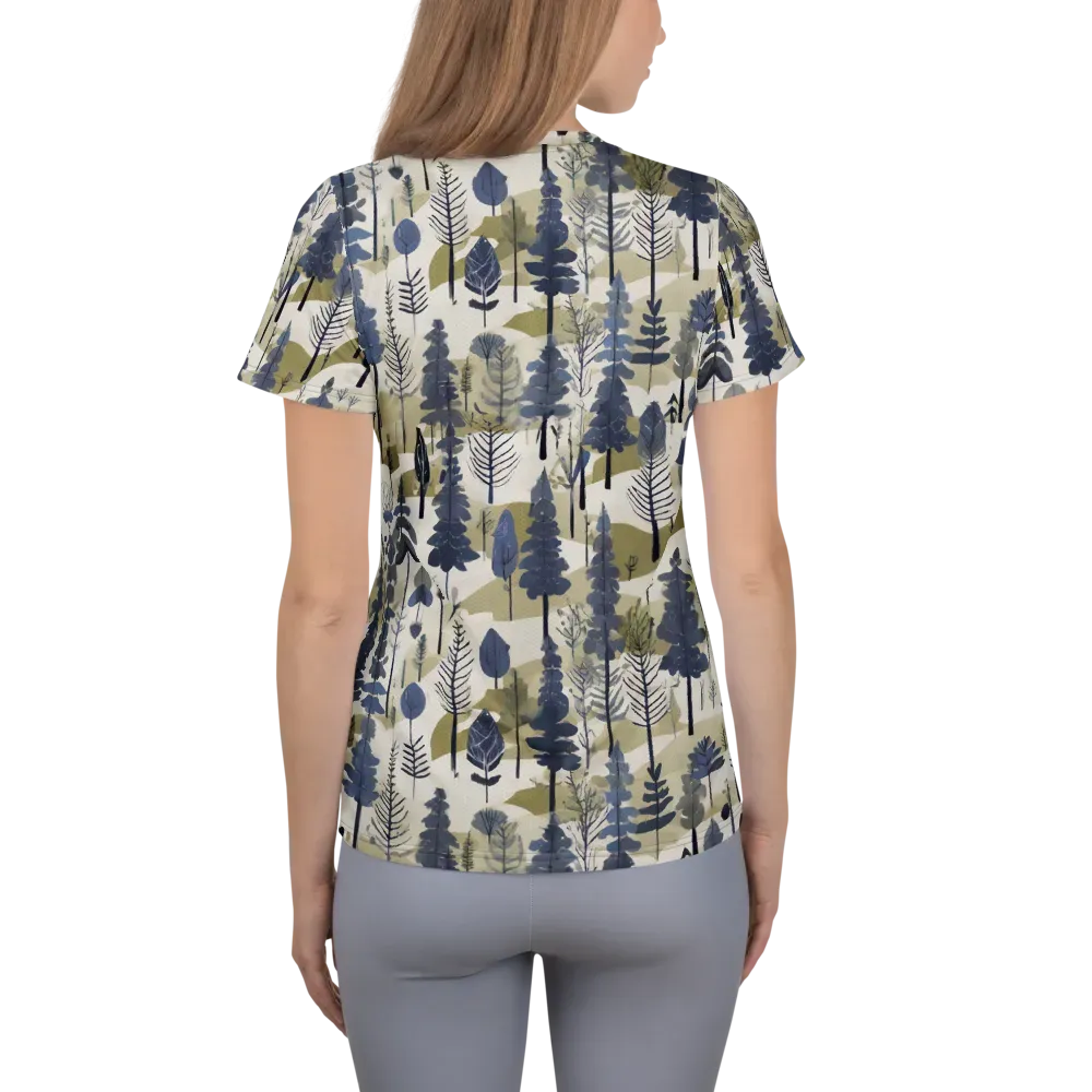 Whispering Canopy on Women's Athletic T-Shirt — Back