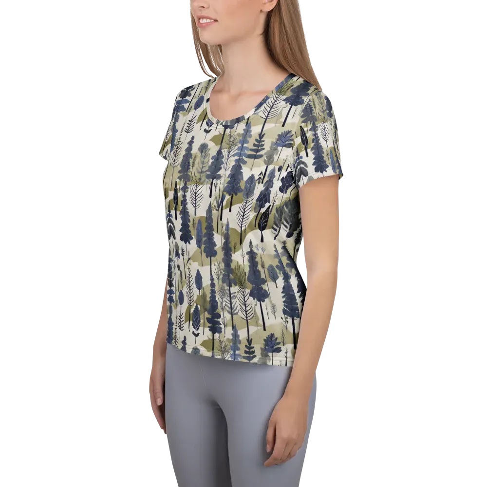 Whispering Canopy on Women's Athletic T-Shirt — Left