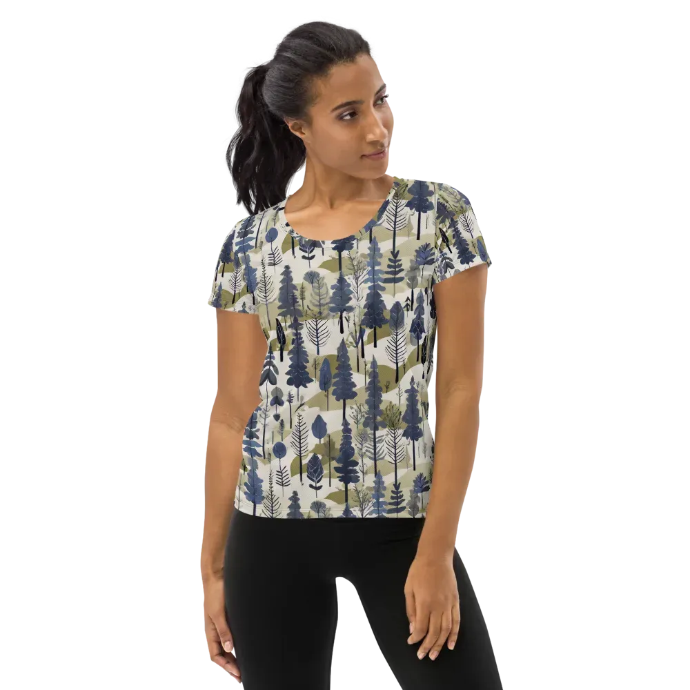Whispering Canopy on Women's Athletic T-Shirt — Front