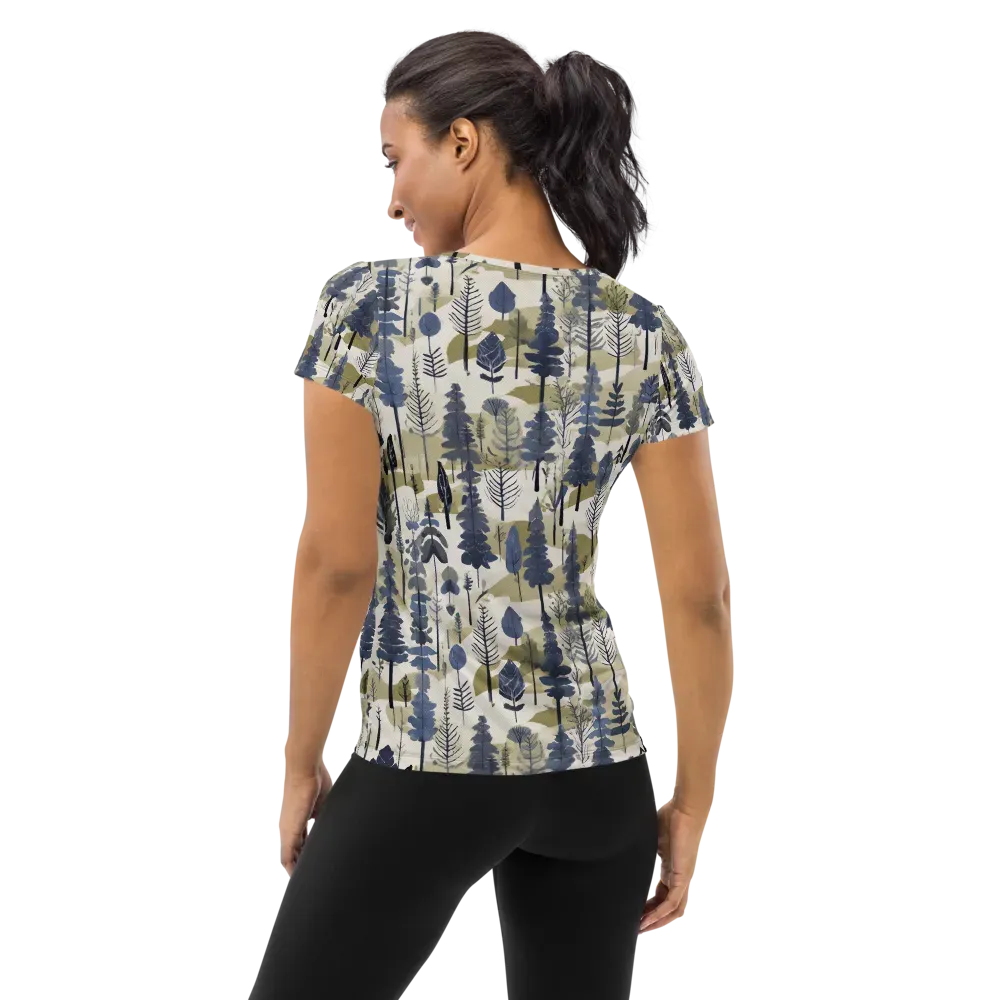 Whispering Canopy on Women's Athletic T-Shirt — Back